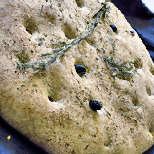 Płaski chleb z oliwkami i rozmarynem