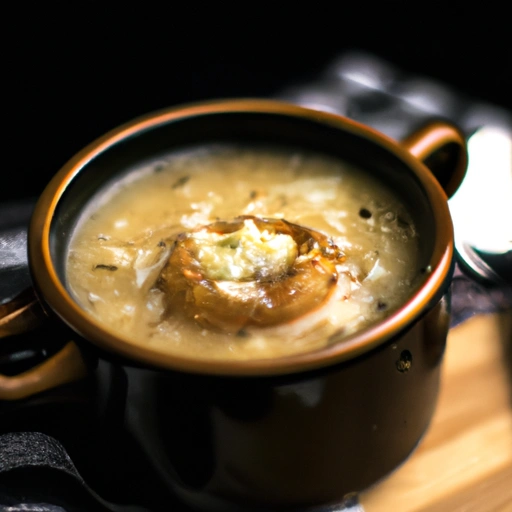 Onion Soup with Beer and Cheddar