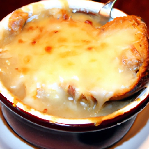 Zupa cebulowa z roztopionym serem