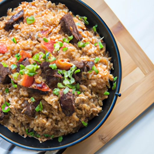 Outdoor Beef and Rice Skillet