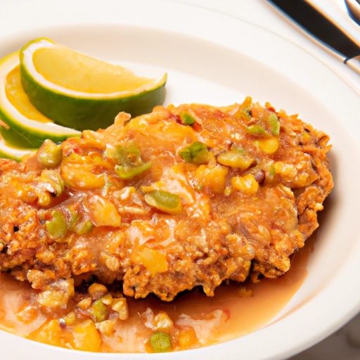 Oven-fried Catfish with Pineapple Chutney