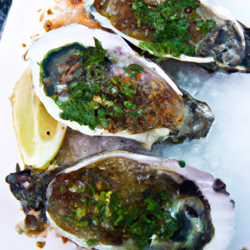 Paperbark Smoked Oysters with Parsley, Oregano