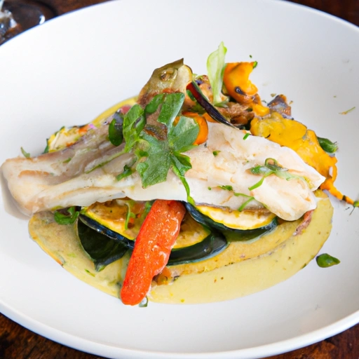 Parchment-steamed Catfish with Spring Herbs and Vegetables