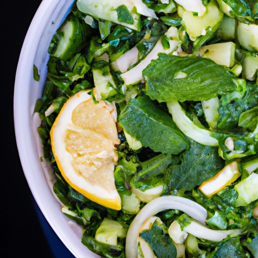 Parsley, Mint and Cucumber Salad with Preserved Lemon