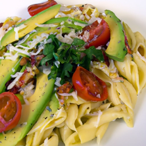 Pasta with California Avocado Pancetta, Tomato, and Hot Pepper