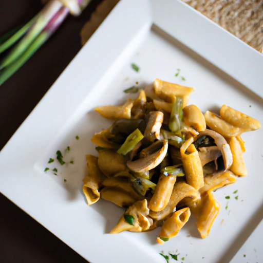 Pasta with Green Beans and Mushrooms