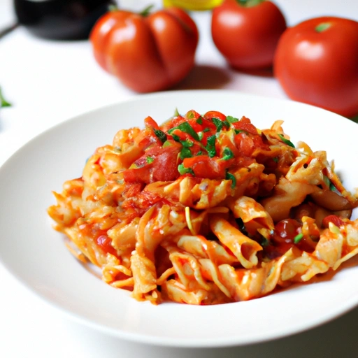 Pasta with Uncooked Fresh Tomato Vinaigrette