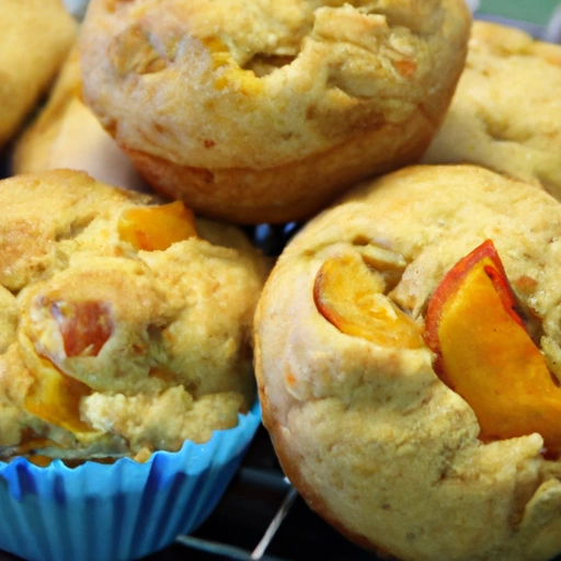 Peach Corn Bread Muffins