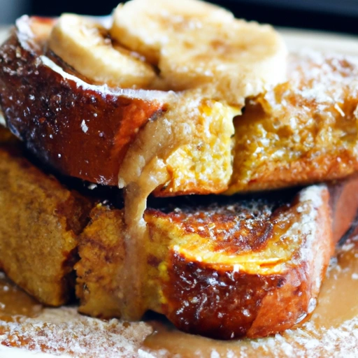Peanut Butter and Banana-stuffed French Toast
