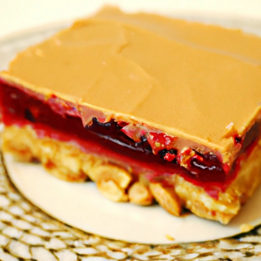 Peanut Butter and Raspberry Jelly Squares
