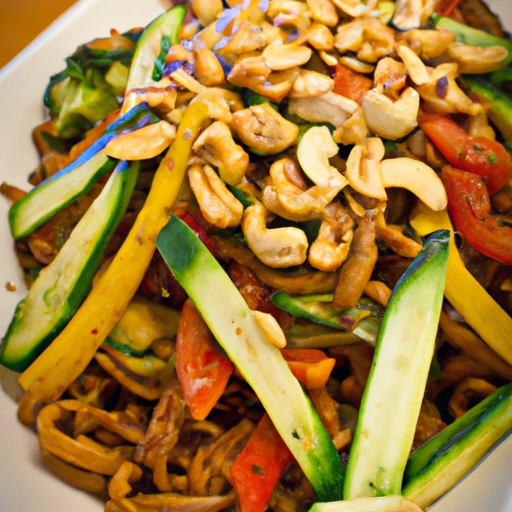 Peanut Ginger Pasta and Vegetable Salad