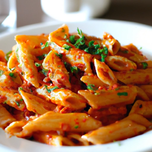 Penne Arabiatta (Pasta with a Spicy Sauce)