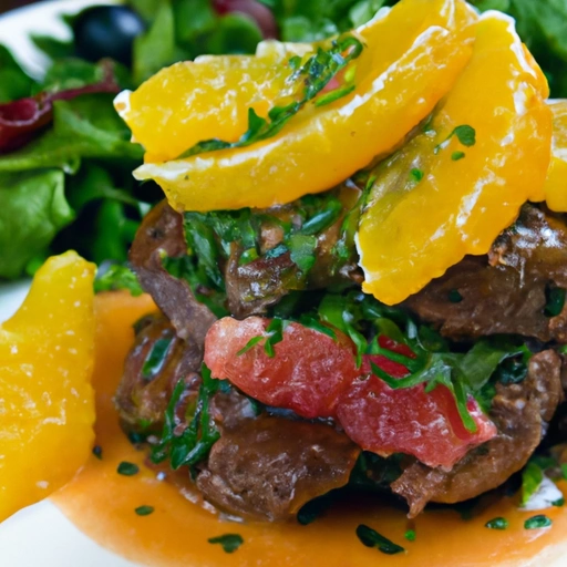 Peppercorn-crusted Seared Beef with Orange Salsa