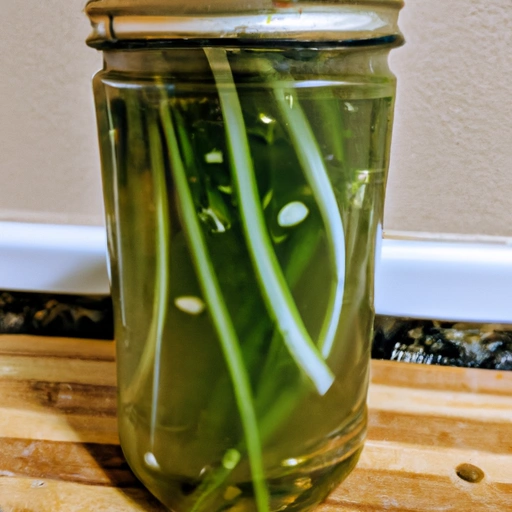 Marynowane zielone cebulki