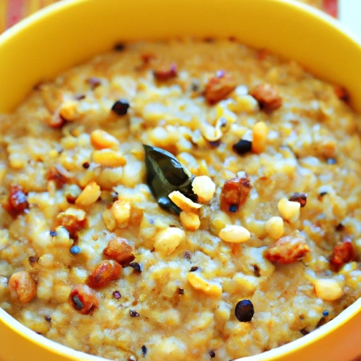 Pongal Oats with Lentils and Sesame Seeds