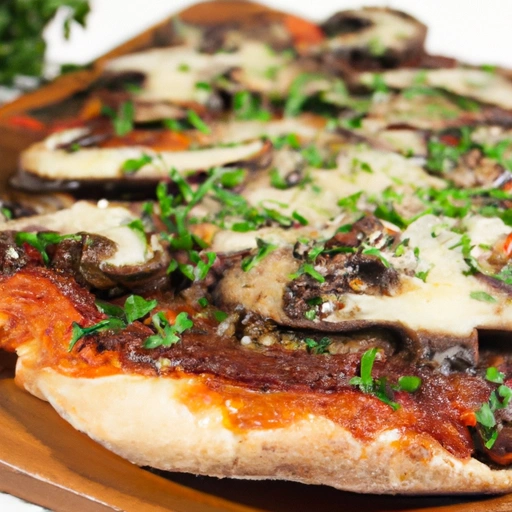Pizza z pieczonymi grzybami Portobello