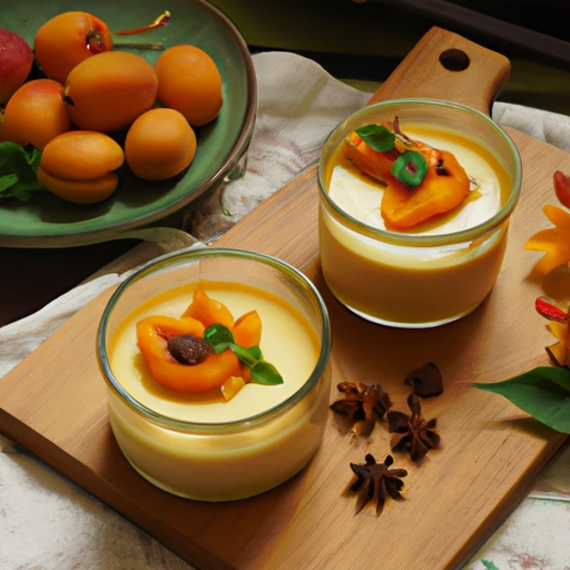 Pudding with Spiced Apricots