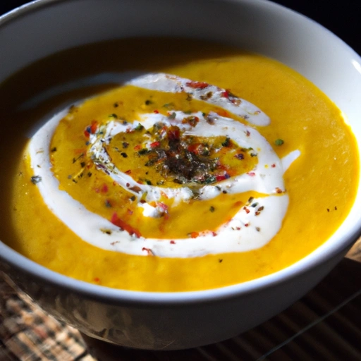 Pumpkin Corn Soup with Ginger Lime Cream