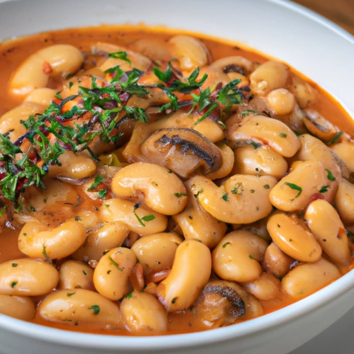 Quick Provençal Mushroom and White Bean Stew