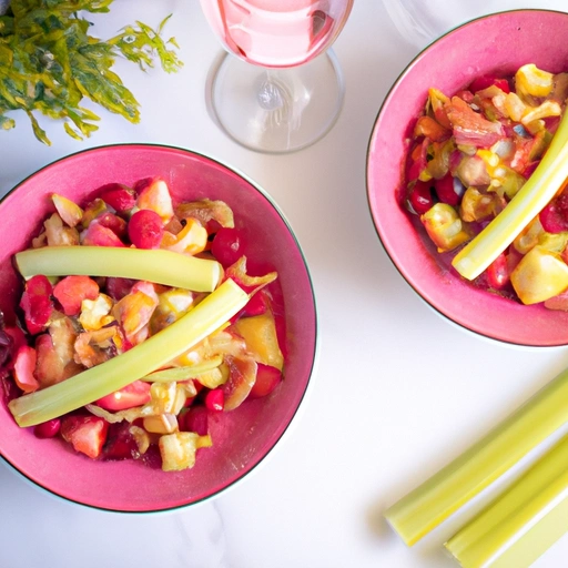 Raspberry Rhubarb Salad