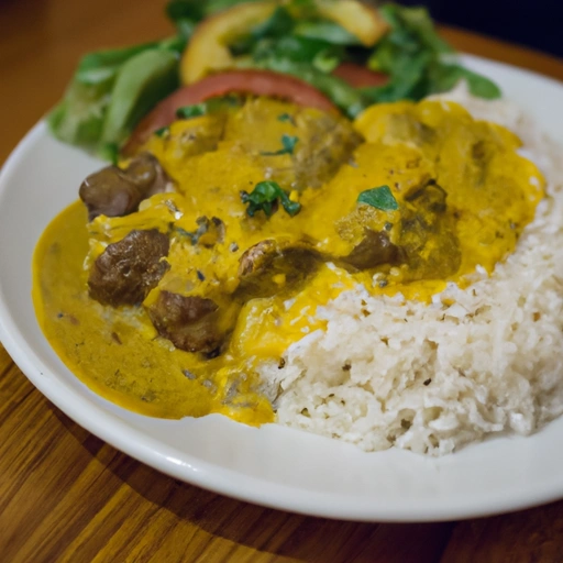 Ryż z mielonym mięsem curry