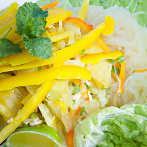 Rice Noodle Salad with Pineapple Dressing