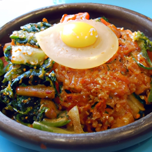Rice with Mountain Vegetables and Spicy Sauce