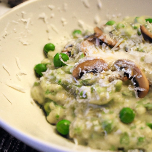 Risotto with Peas and Mushrooms
