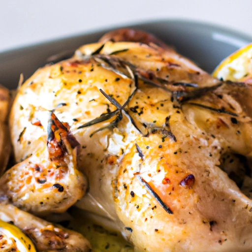 Roast Chicken with Herb Lemon Rub and Yogurt