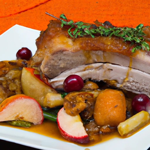 Roast Pork with Fruit Compote
