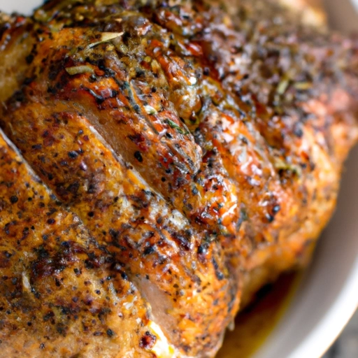 Roast turkey breast with rosemary and garlic