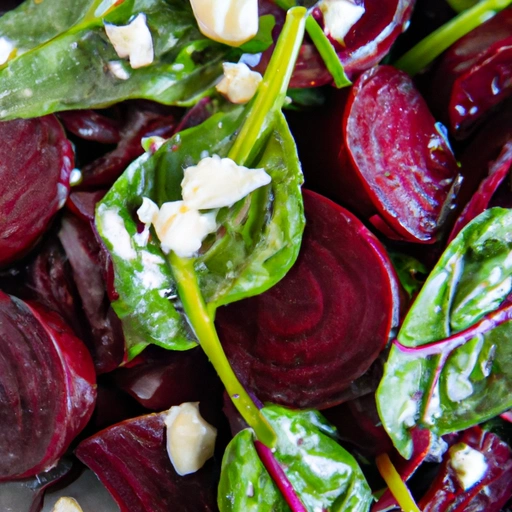 Roasted Baby Beet and Spinach Salad