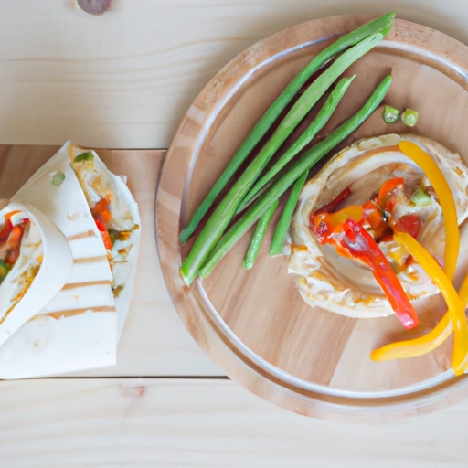 Roasted Pepper and Hummus Wrap