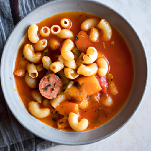 Roasted Red Pepper and Sausage Soup