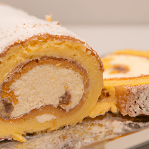 Rolled Cake with Marmalade or Preserves