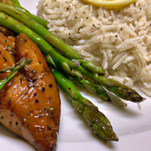 Rosemary Chicken with Asparagus Lemon Rice