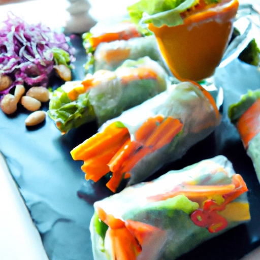 Salad Rolls with Pumpkin and Tofu