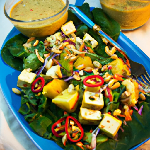 Salad with Spicy Peanut Sauce