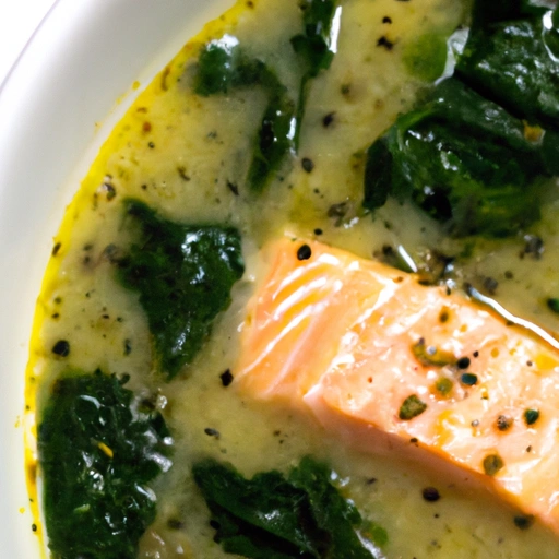 Salmon and Spinach Soup
