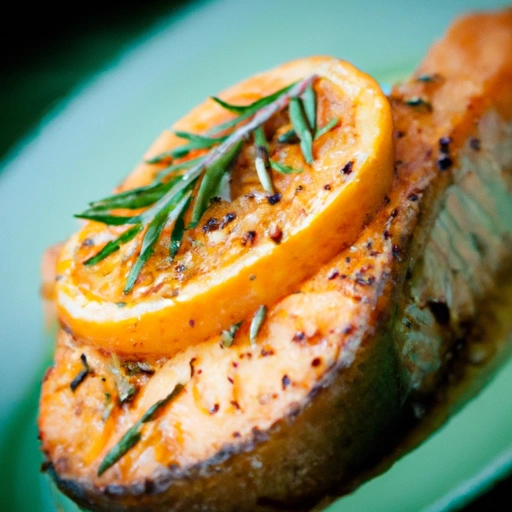 Salmon Steak with Orange Balsamic Glaze