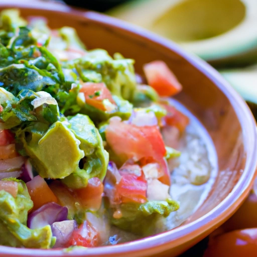 Salsa, avocado and tomatillo