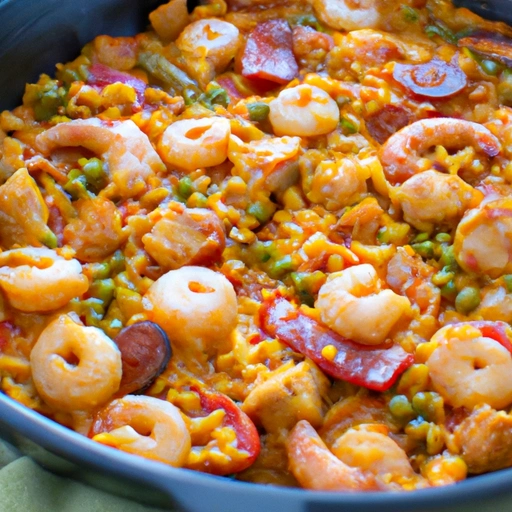 Sausage, Chicken and Shrimp Paella