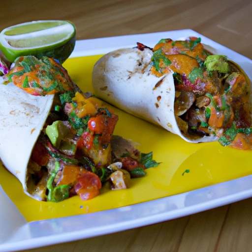 Savory Burritos with Chunky Avocado Salsa