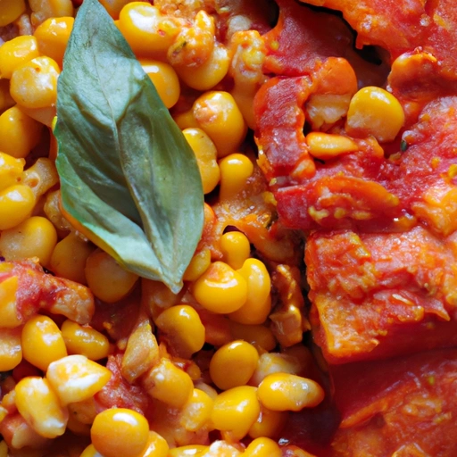 Scalloped tomatoes and corn
