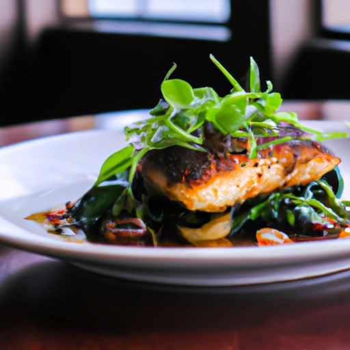 Seared Mahi Mahi and Wilted Spinach