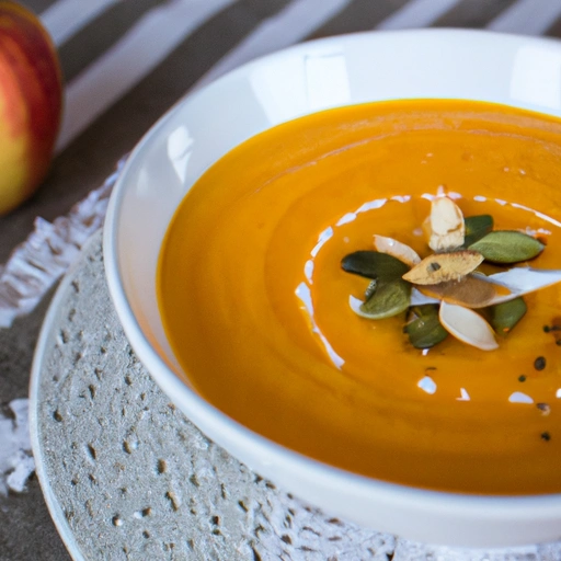 Sherried Pumpkin Soup with Candied Apple