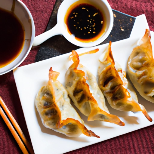 Shiitake Pot Stickers with Sesame Dipping Sauce