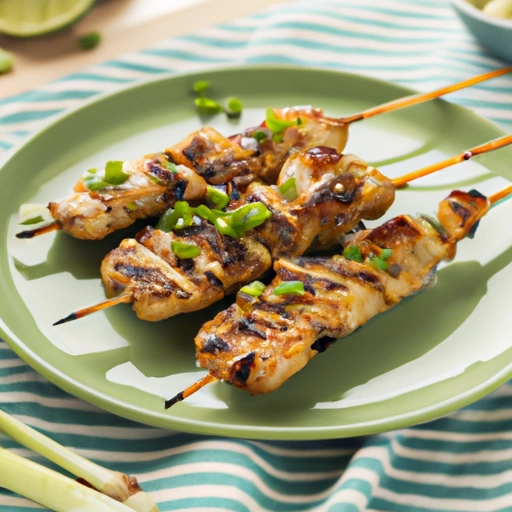 Skewered Chicken Strips with Soy-Peanut Marinade
