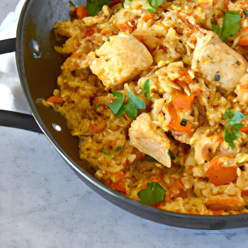 Skillet Chicken with Orzo