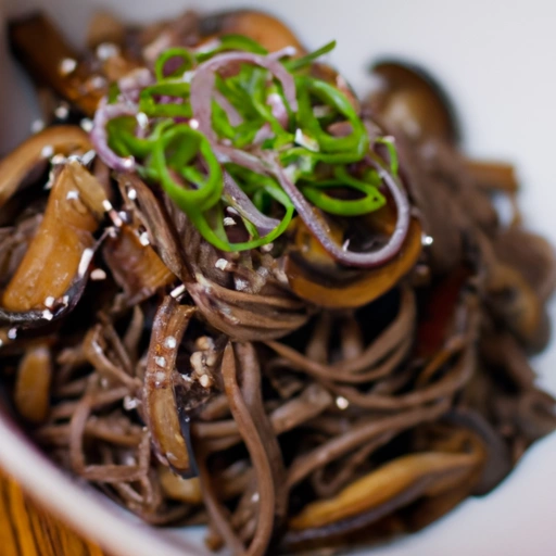 Soba Noodles with Mushrooms